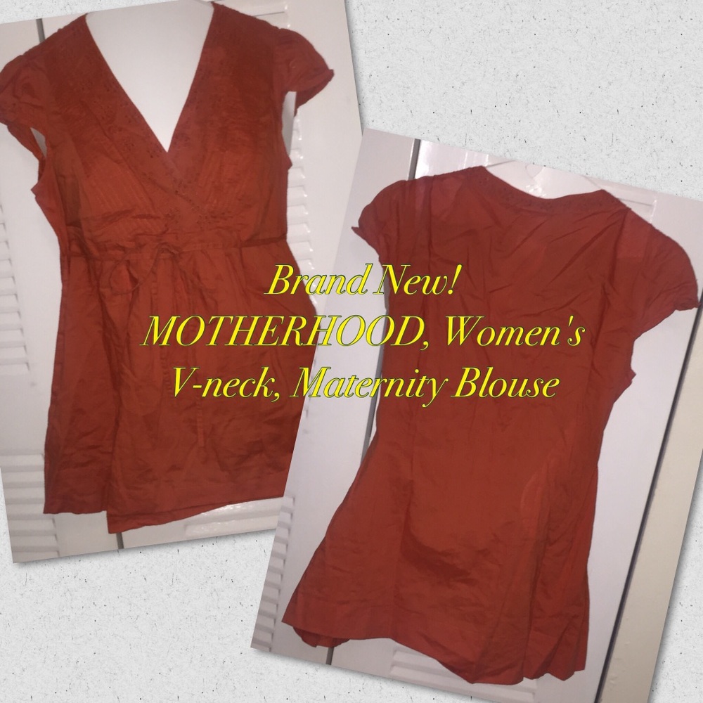MOTHERHOOD, Women's V-neck, Maternity Blouse, Sm
